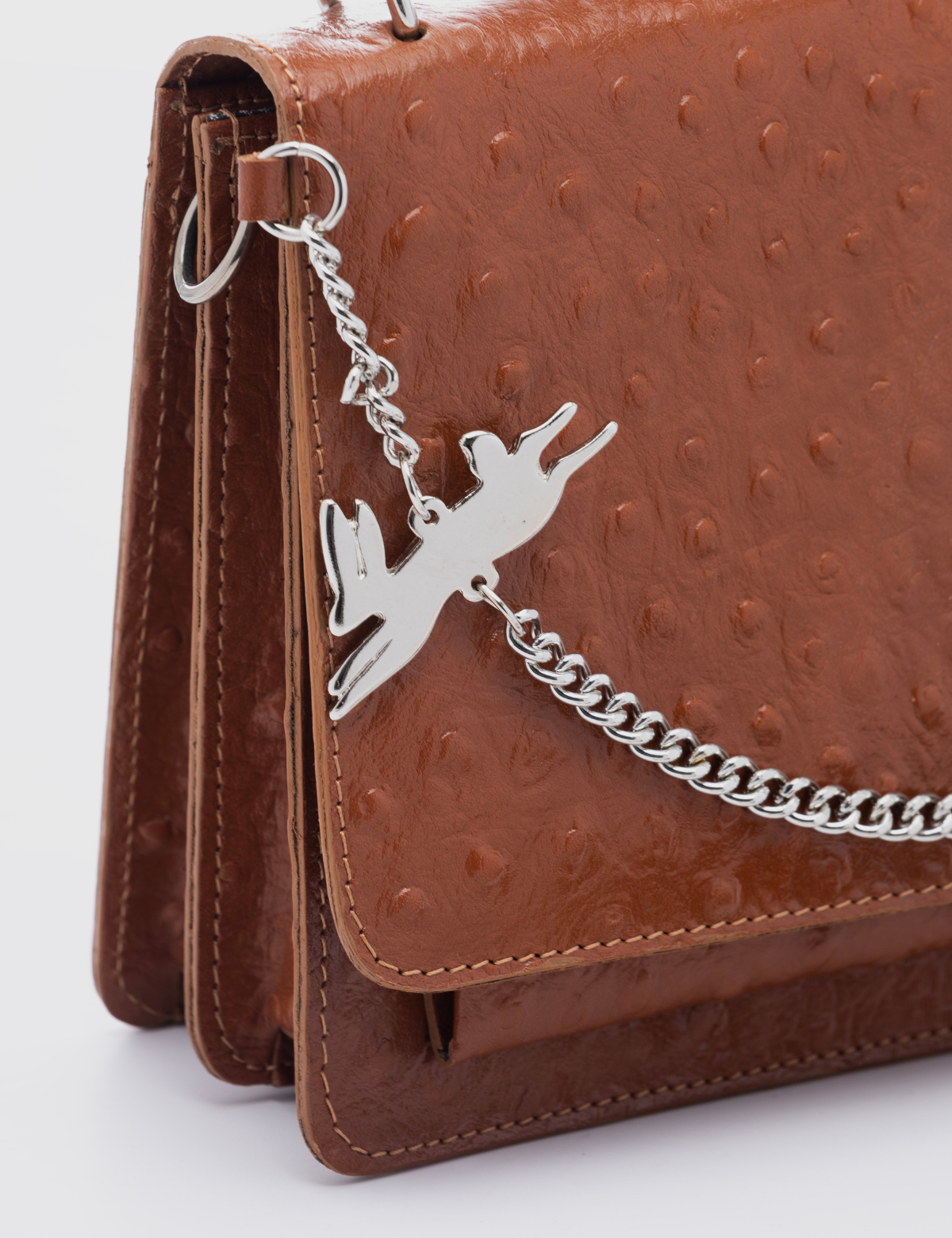 Cartera Inés Caramelo Avestruz