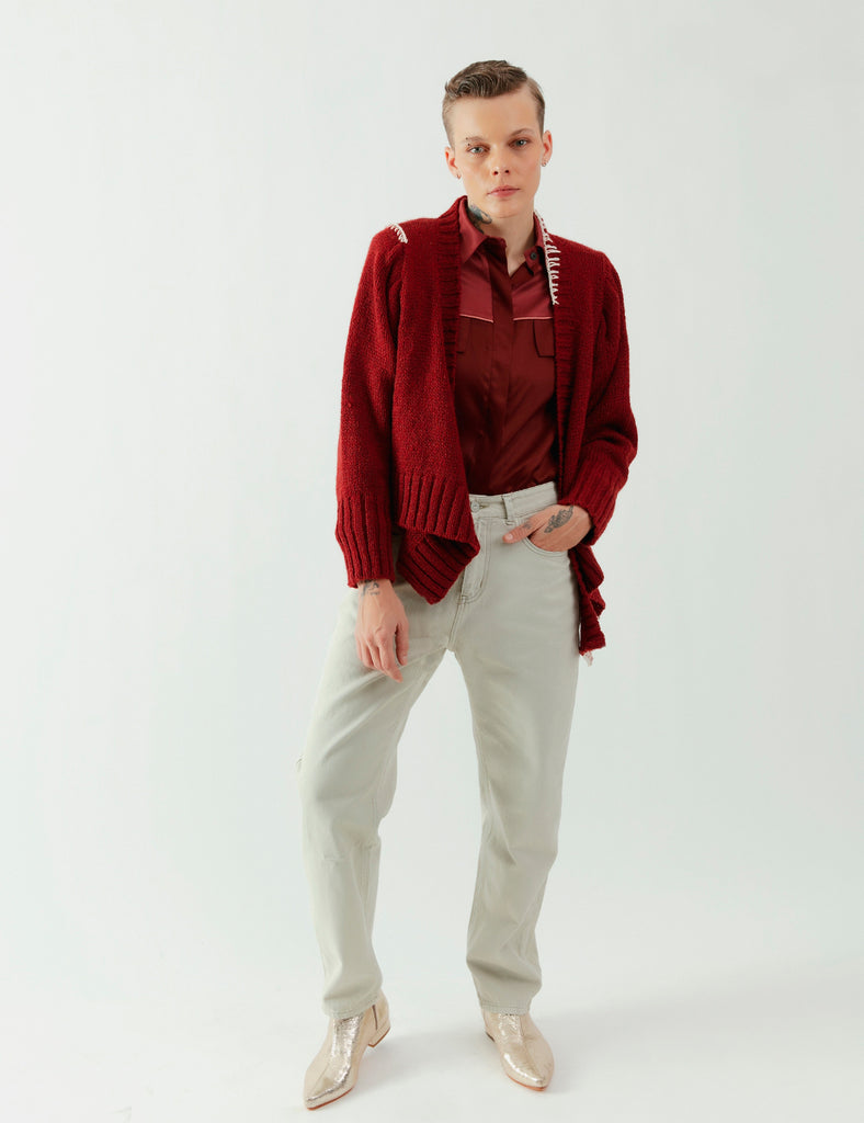 Tejido Cruzado Cratos burdeo