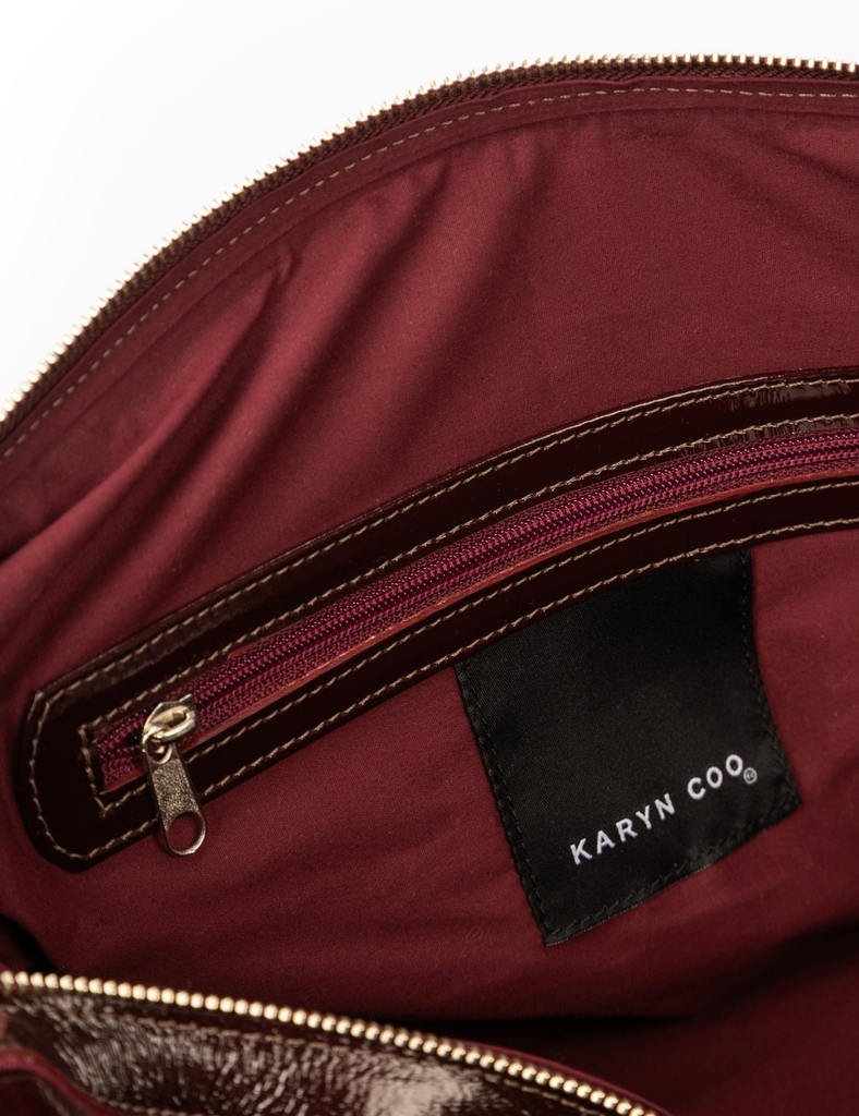 Cartera Diana Charol Granate