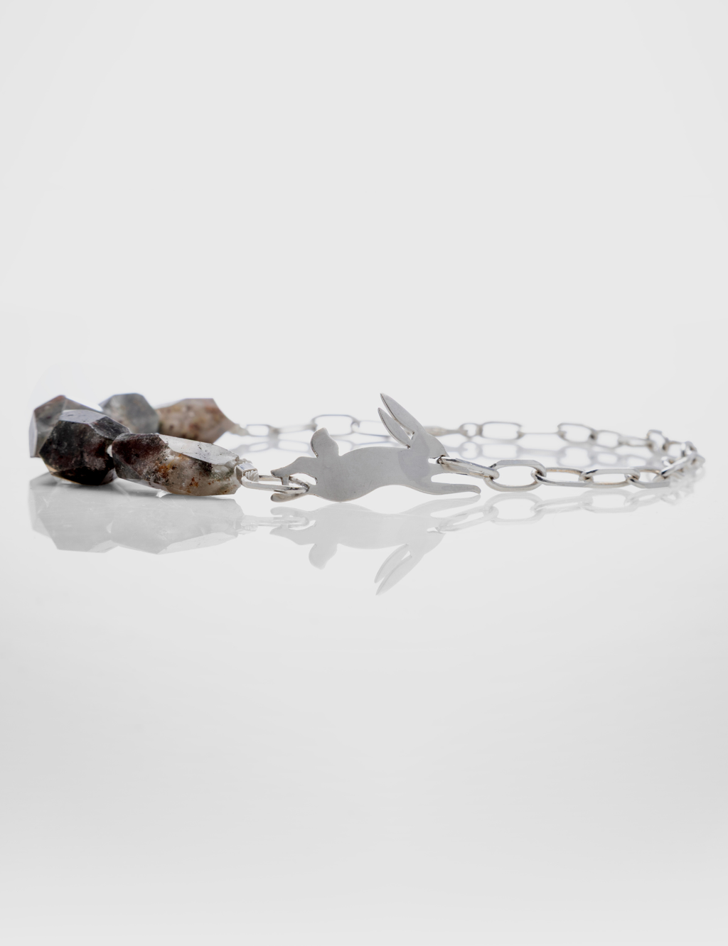 Collar Piedra Lapin Plata