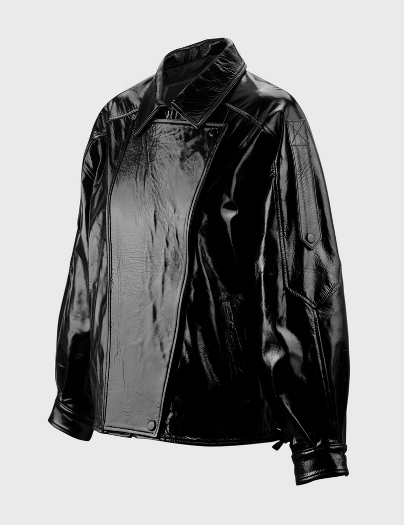 Chaqueta Santos Charol Negro