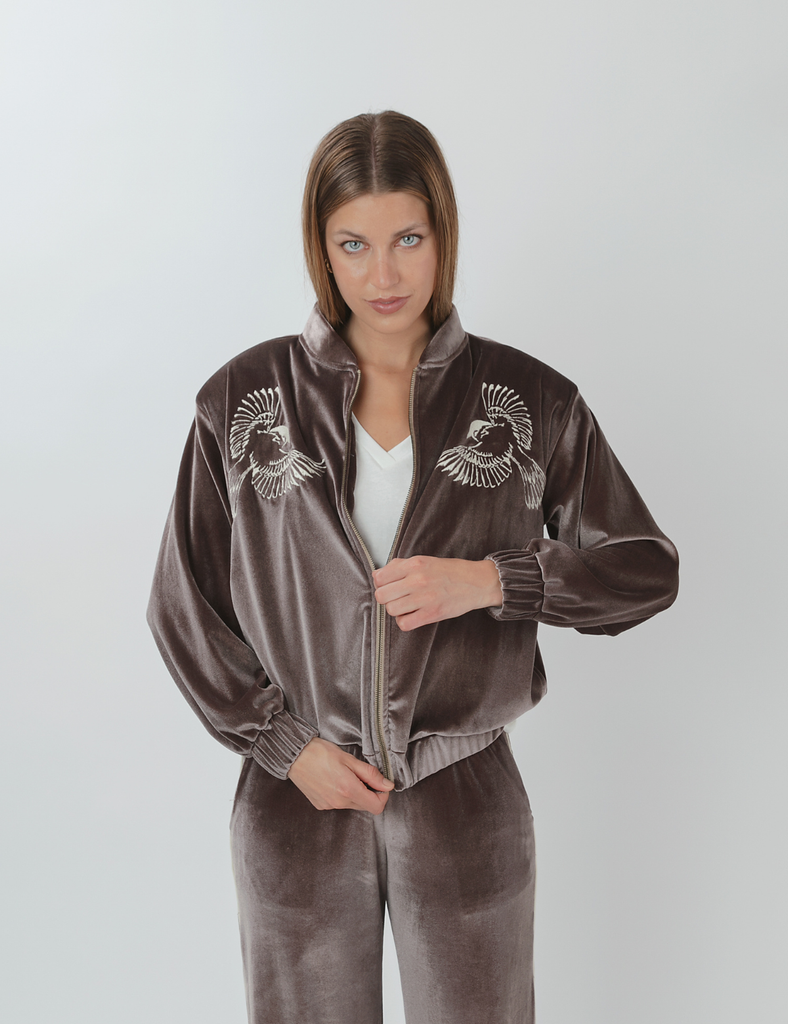 Chaqueta Bomber Velvet Sagrado