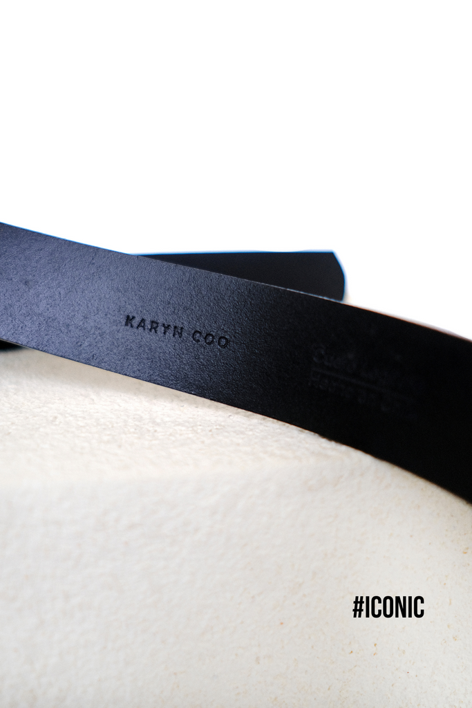 Cinturón cuero Conejo plata envejecida