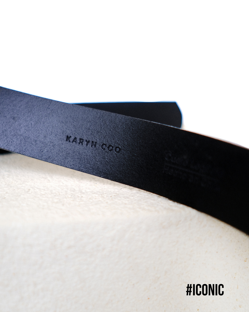 Cinturón cuero Conejo plata envejecida