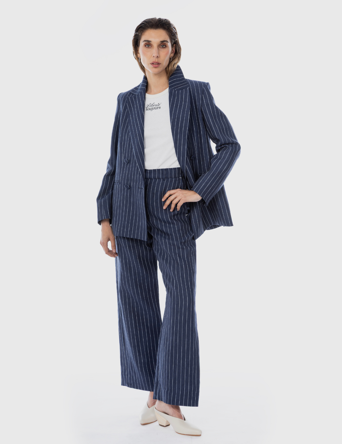 Blazer Orion Azul Marino Rayado