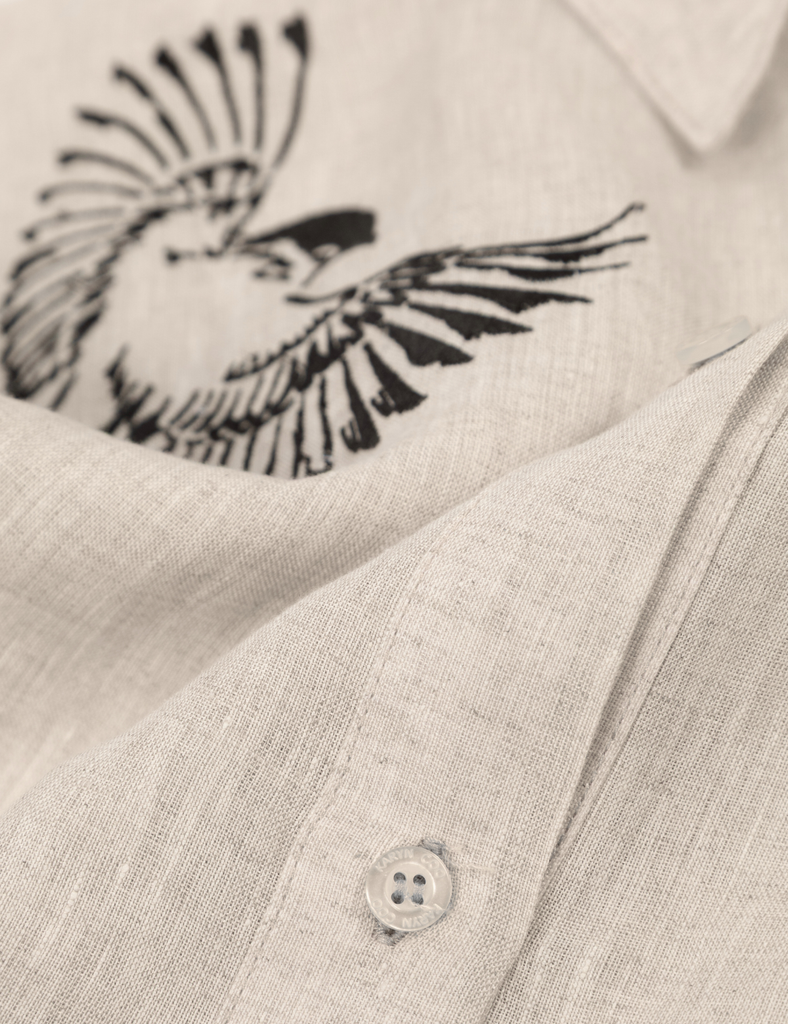 Camisa blusa lino Lisa arena