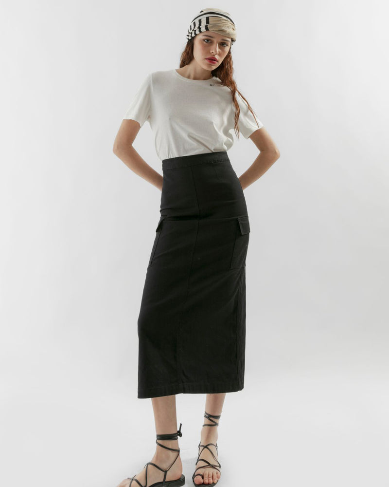 Falda gabardina Winslet negro