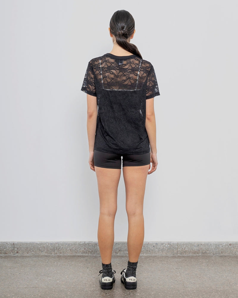Polera Rose Oversize Encaje Negro