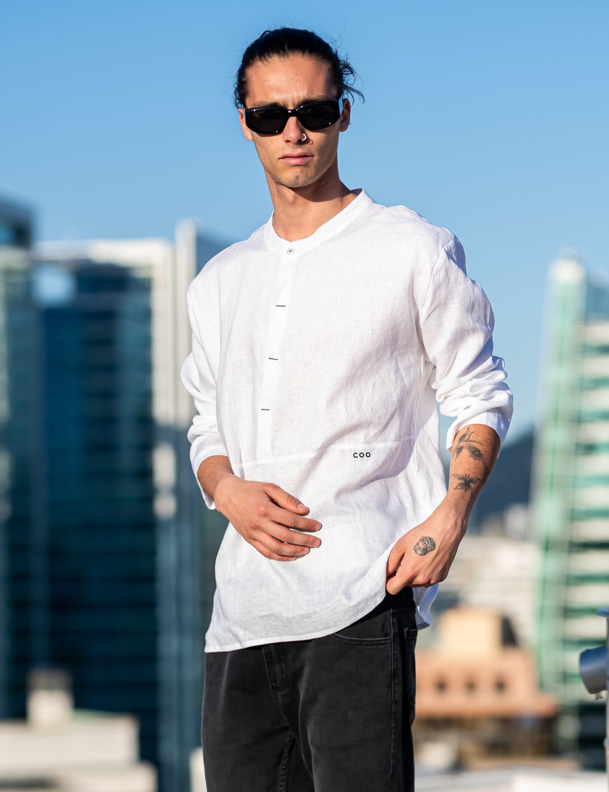 Camisa lino Jondal blanco