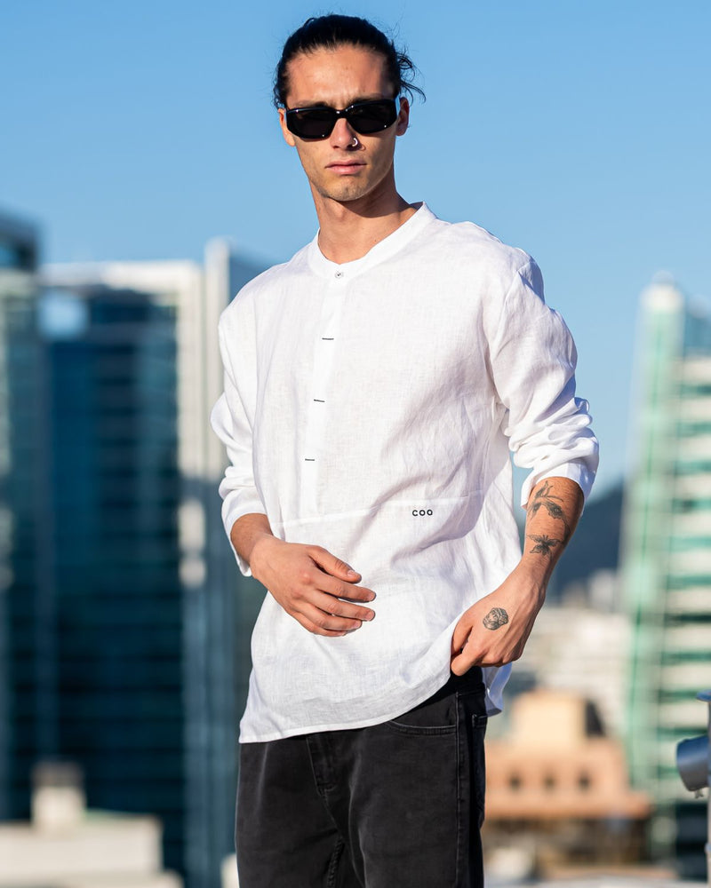 Camisa lino Jondal blanco