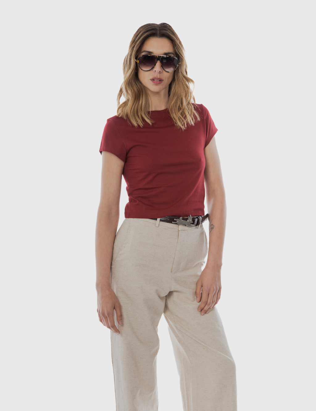 Polera Kiddo Burdeo