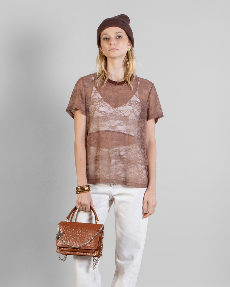 Polera Rose Oversize Encaje