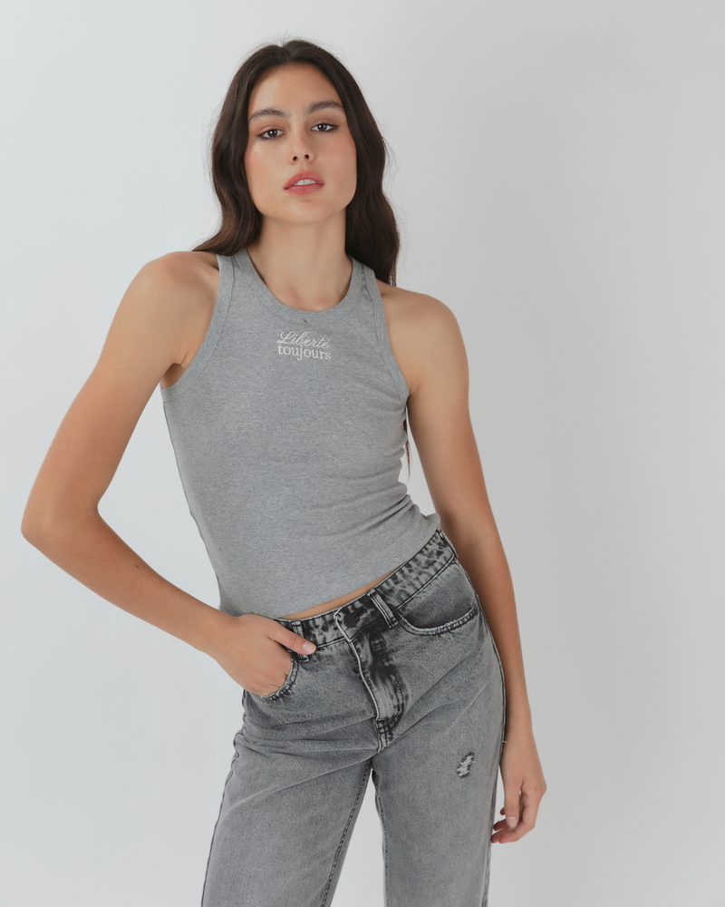 Musculosa Algodón Teresa Gris
