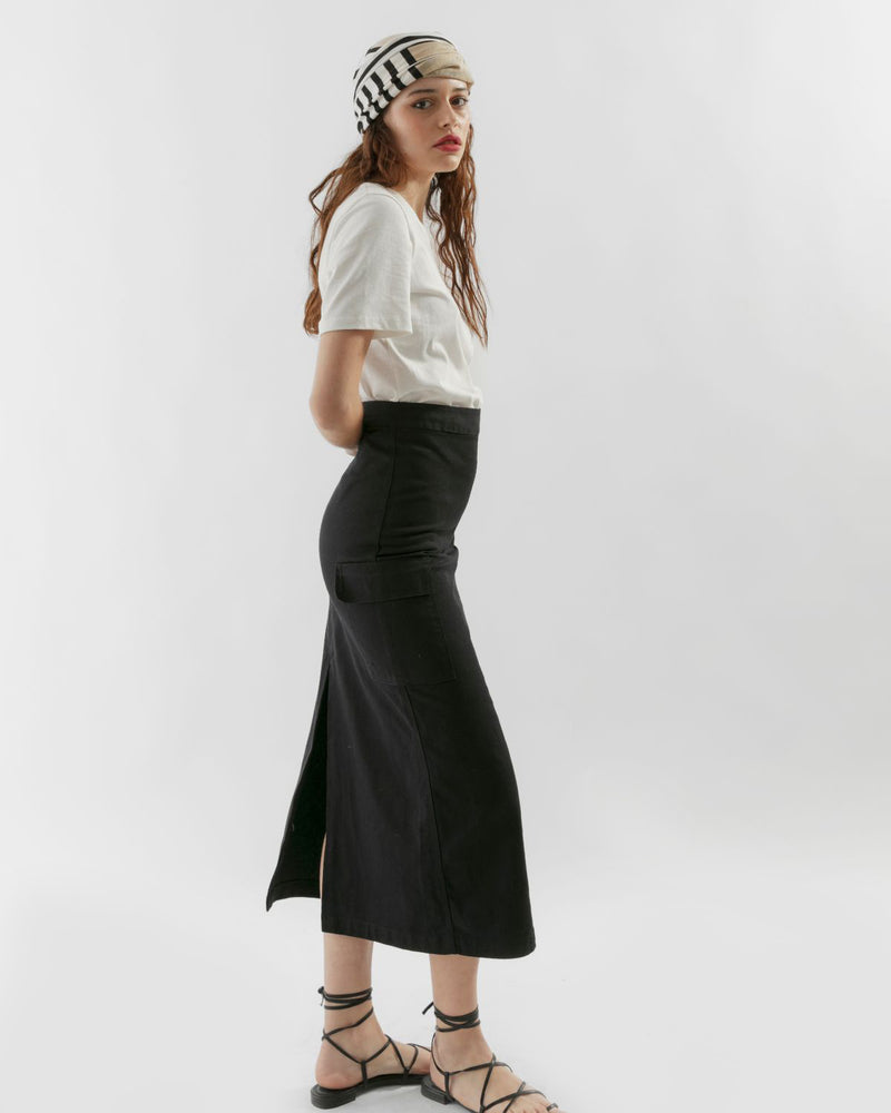 Falda gabardina Winslet negro