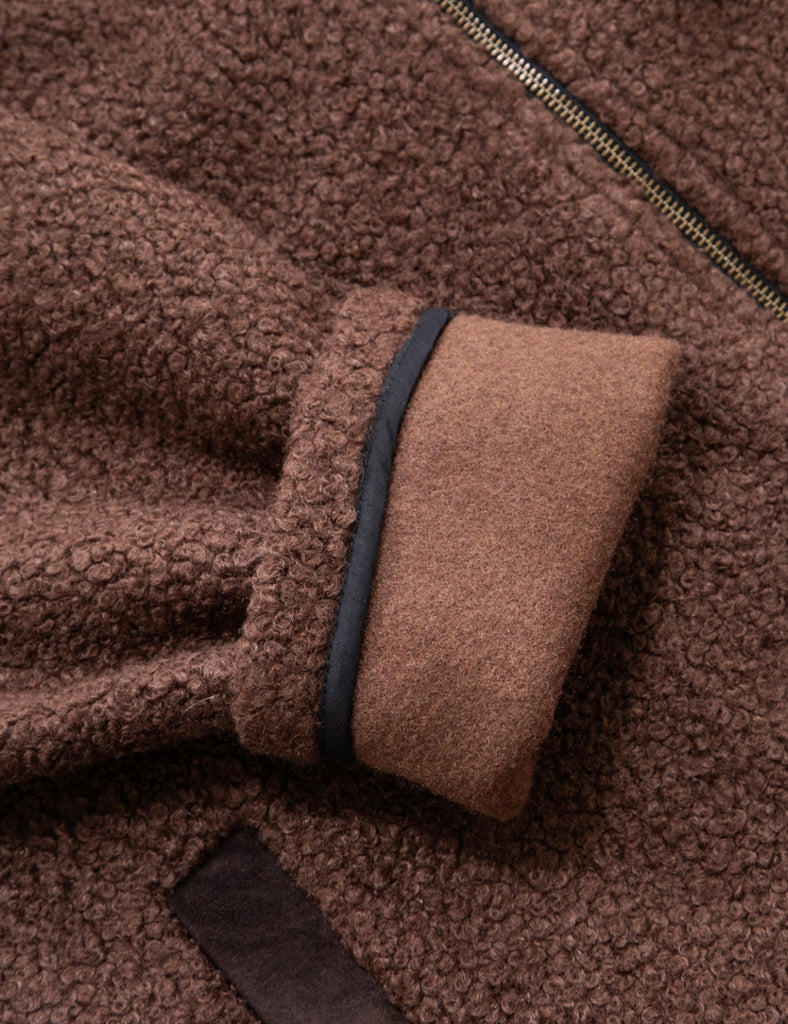 Abrigo corderito Ariel café