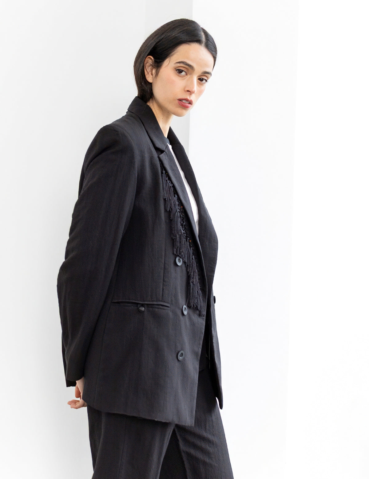 Blazer Lino Pampa Negro