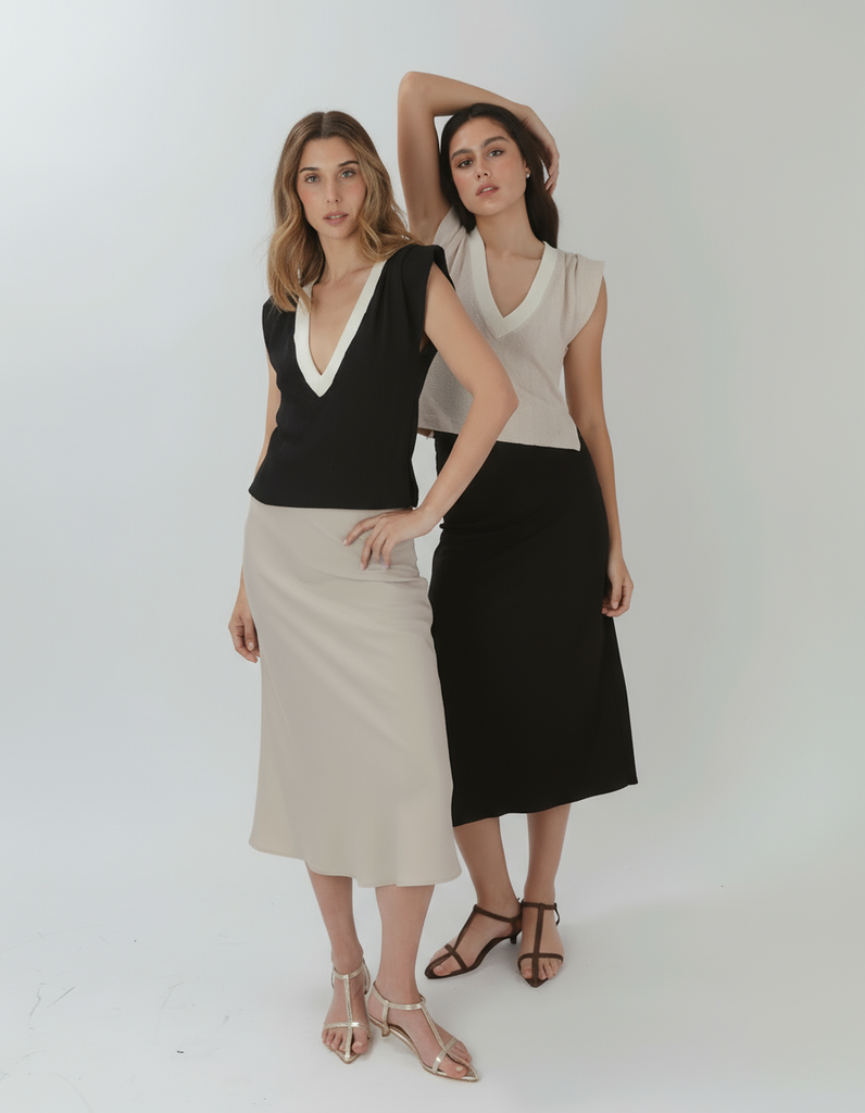 Falda Sesgo Suri Negro