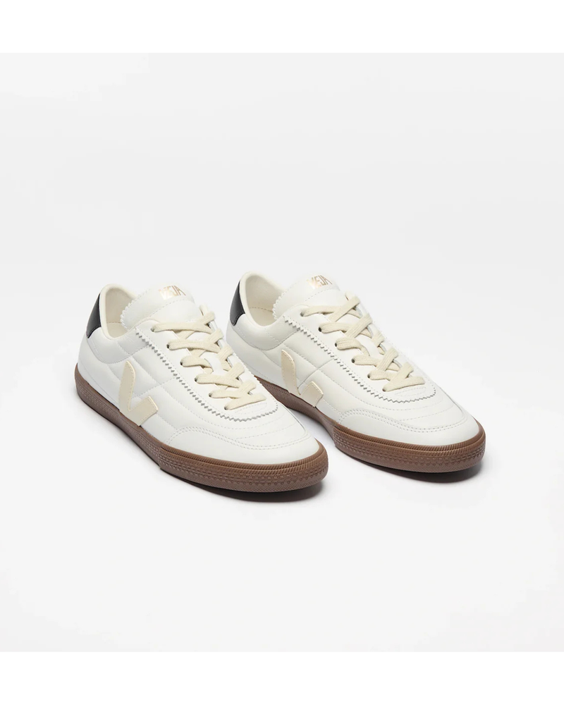 Zapatilla Veja Paneka Leather White Black Bark