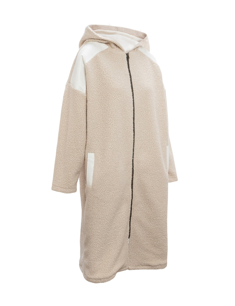 Abrigo corderito Ariel beige