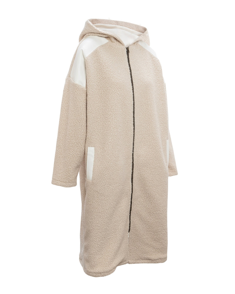 Abrigo corderito Ariel beige