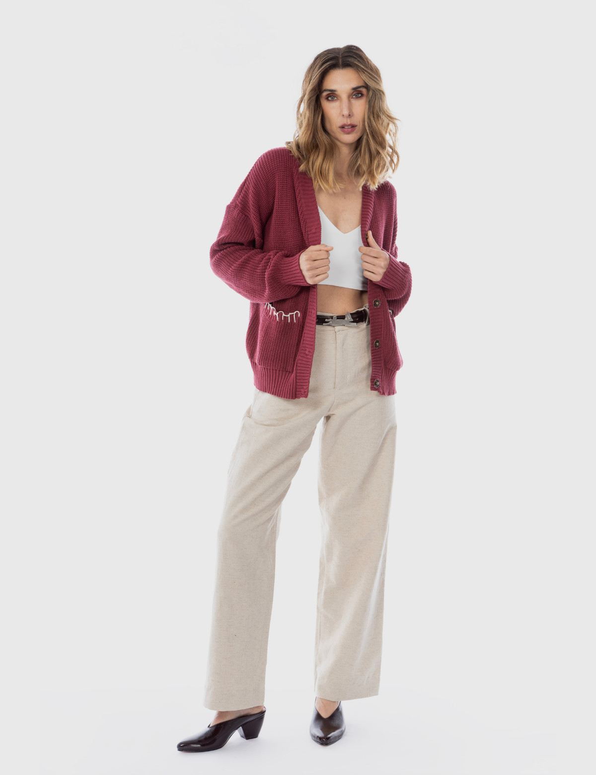 Tejido Algodón Trix Granate