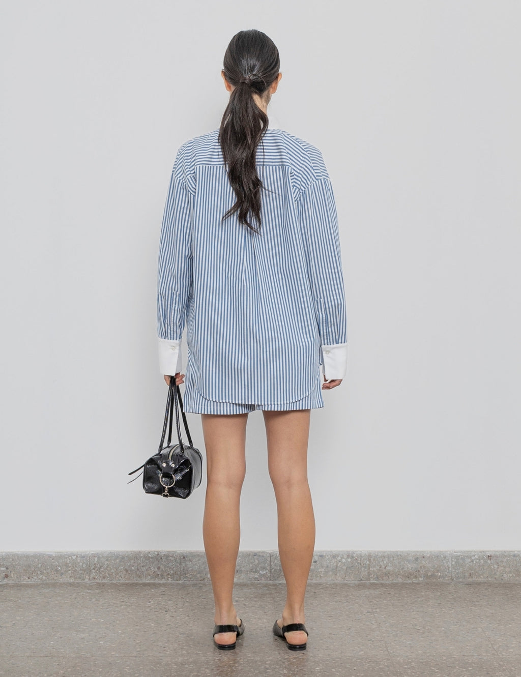 Blusa Lisa Rayas Azul