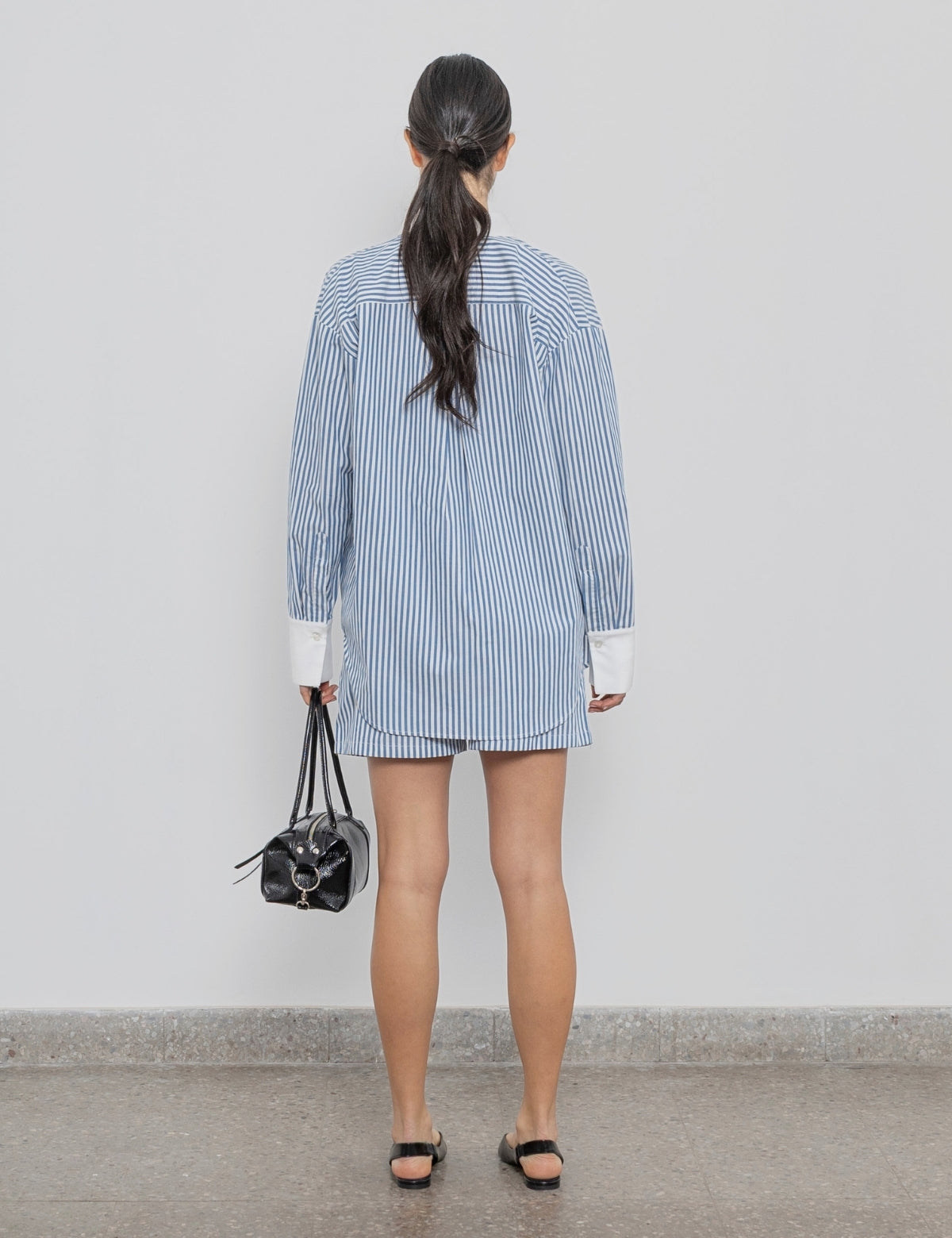 Blusa Lisa Rayas Azul
