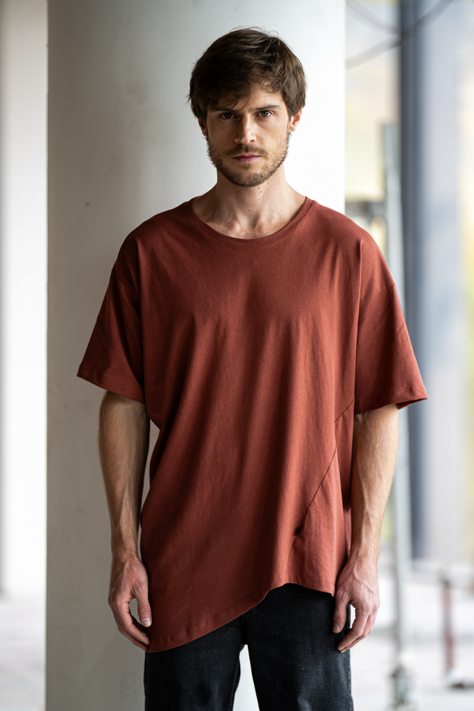 Polera irregular Norton ladrillo