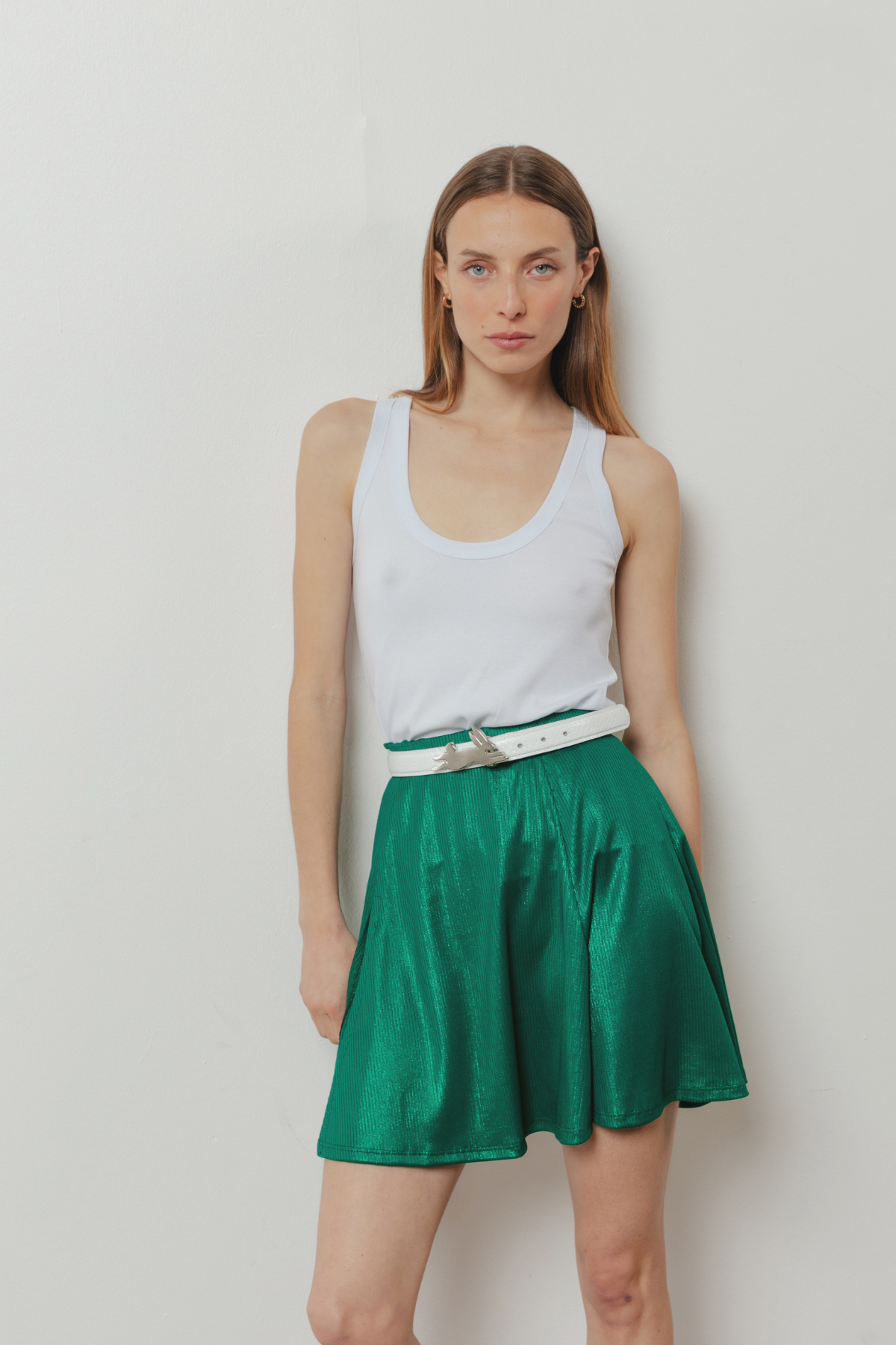 Mini falda folia Rafaella verde