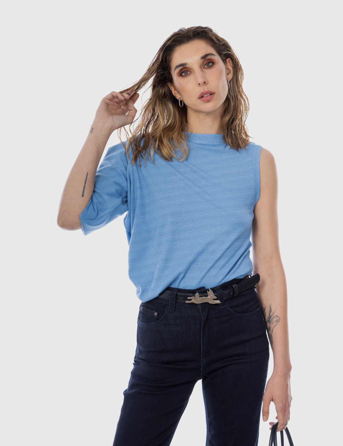 Blusa Irregular Bilbao Cielo