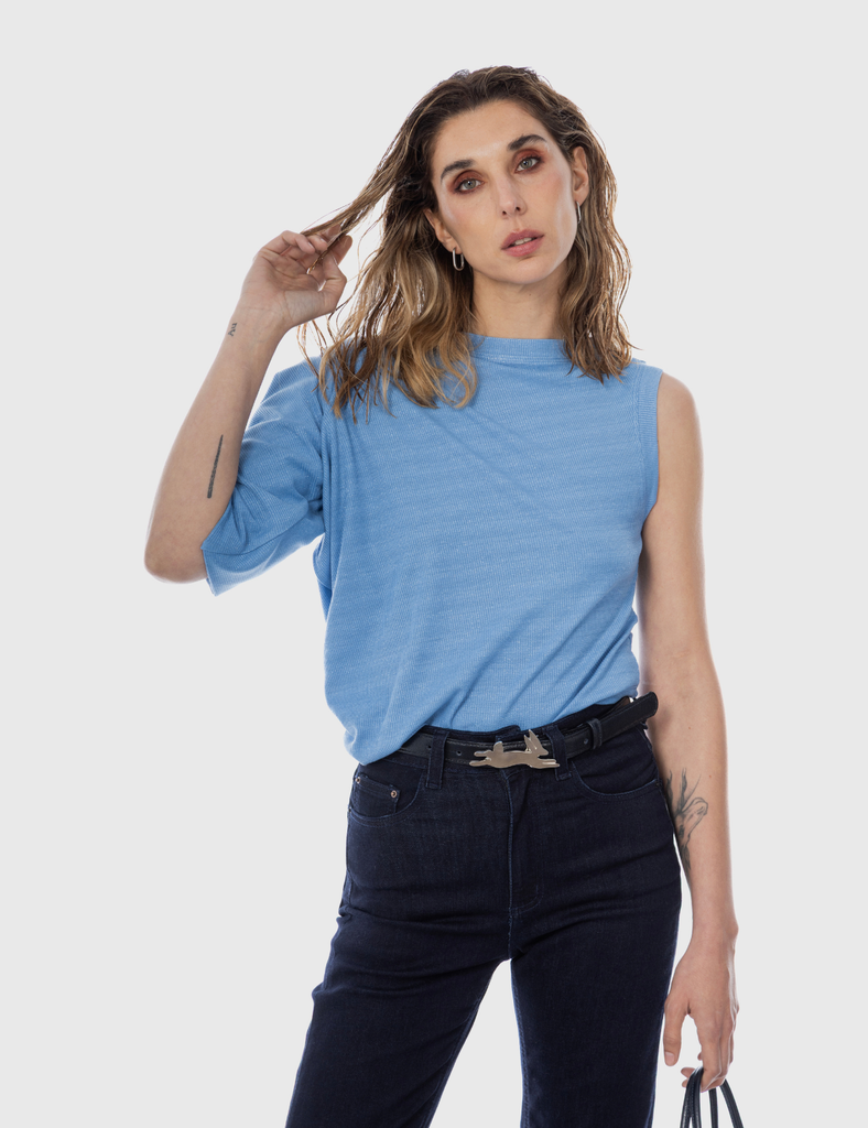 Blusa Irregular Bilbao Cielo