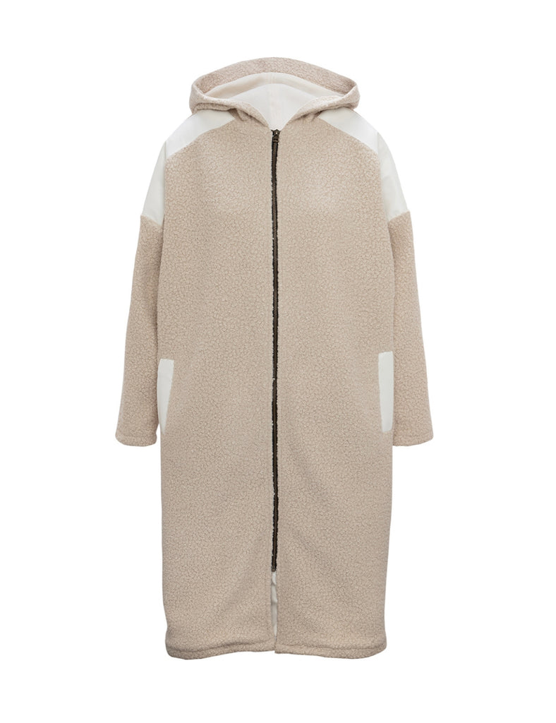 Abrigo corderito Ariel beige