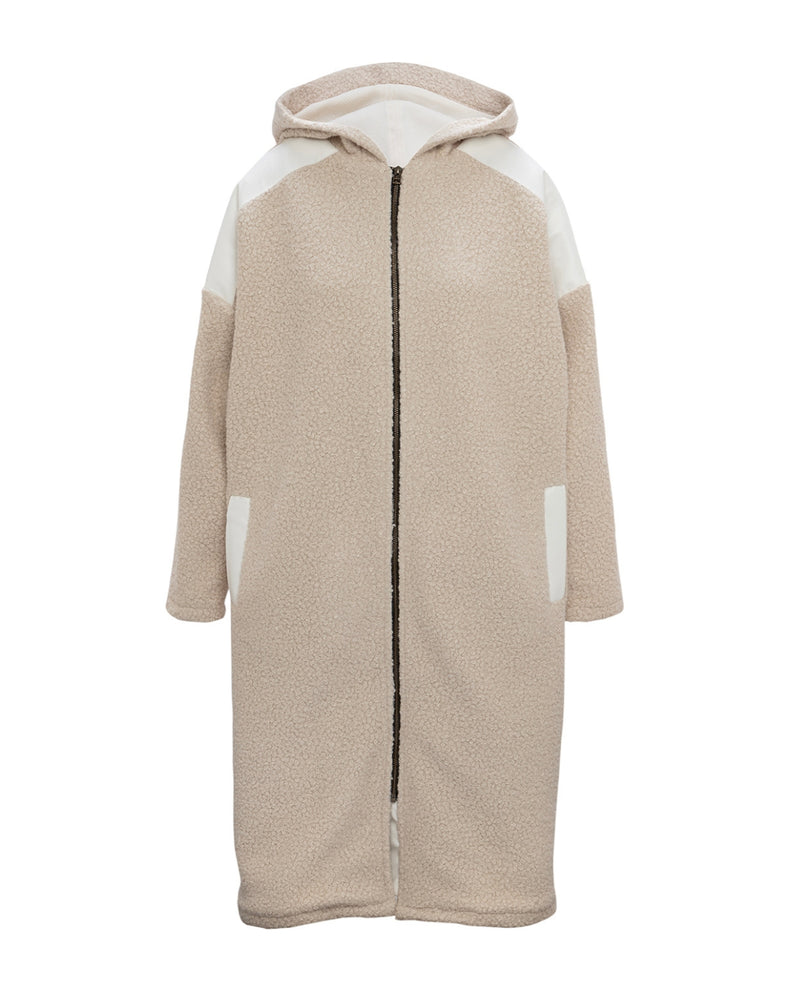 Abrigo corderito Ariel beige