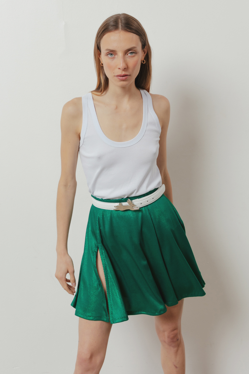 Mini falda folia Rafaella verde