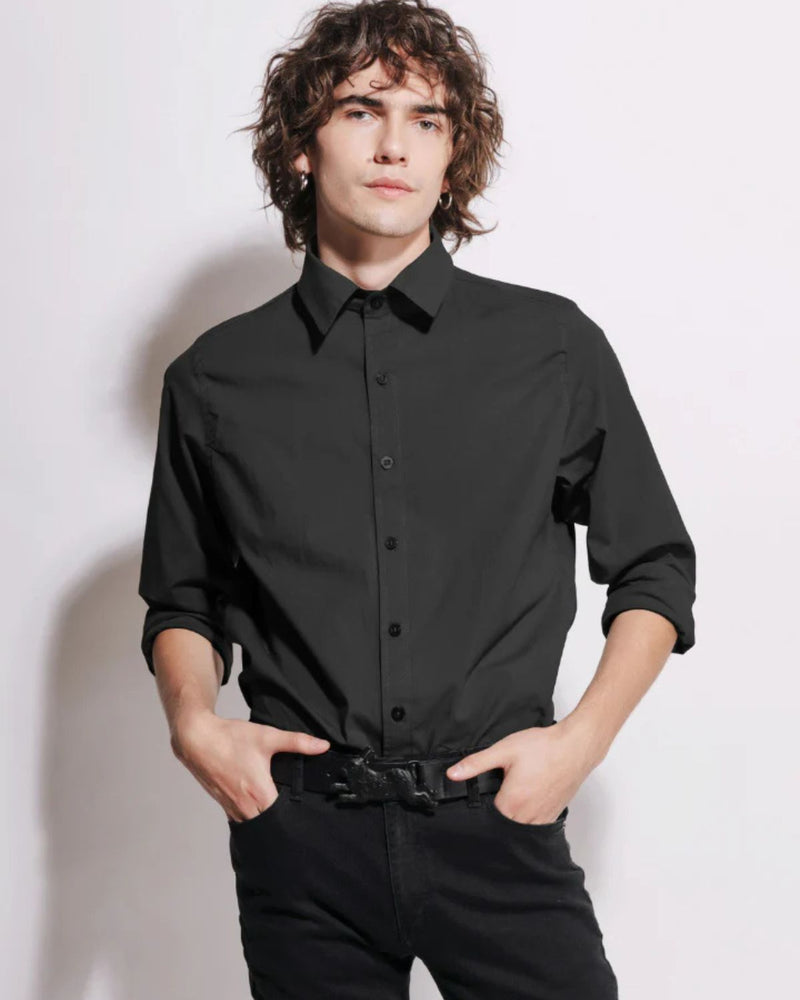 Hendrix cotton shirt Black