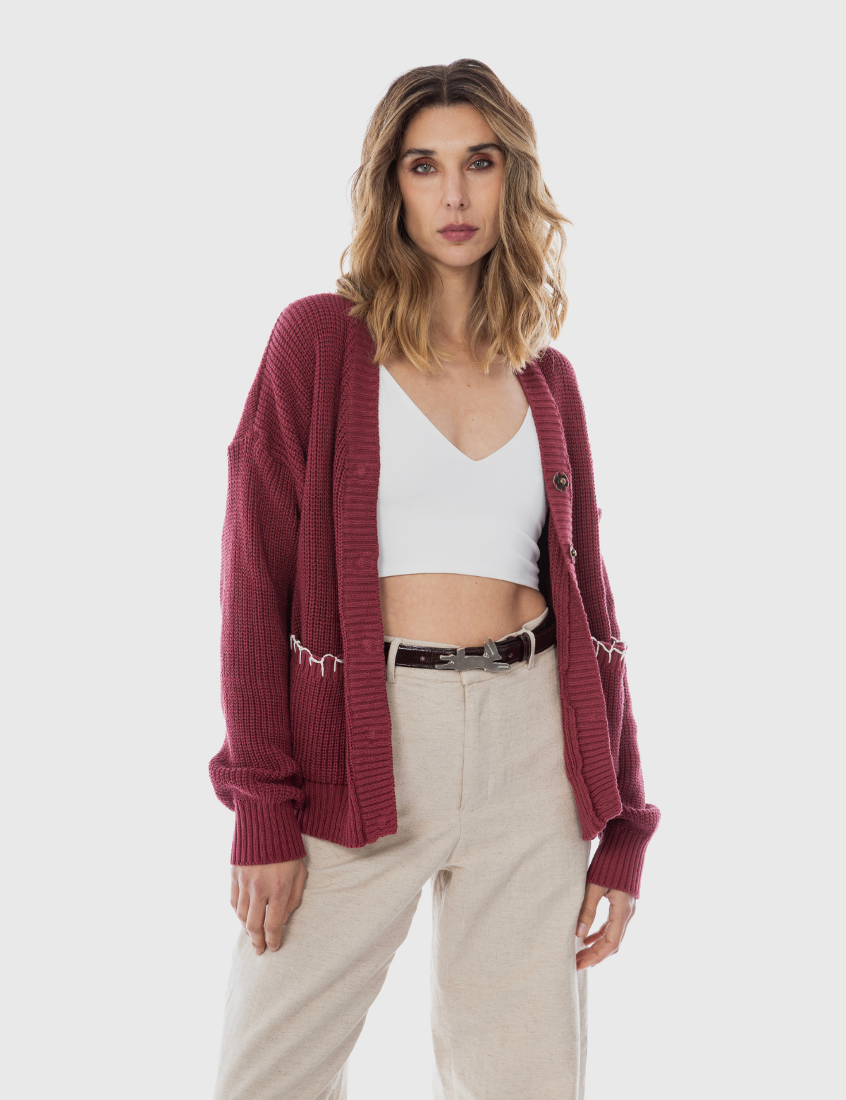 Tejido Algodón Trix Granate