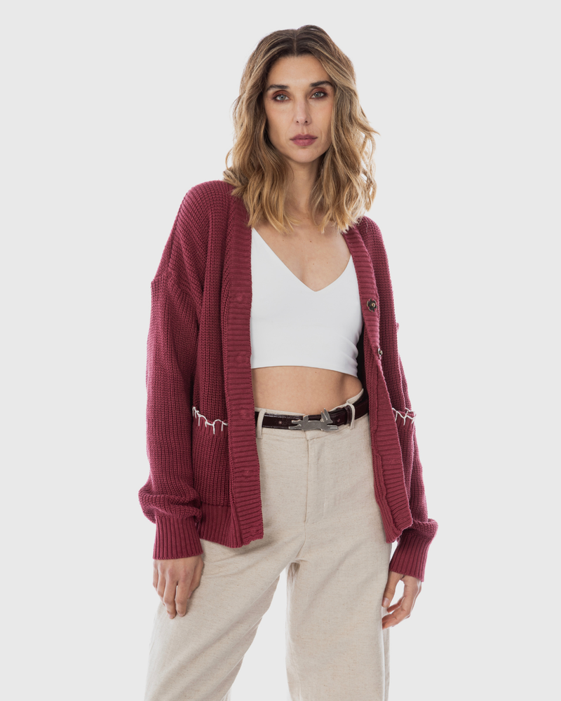 Tejido Algodón Trix Granate