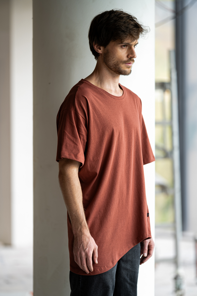 Polera irregular Norton ladrillo