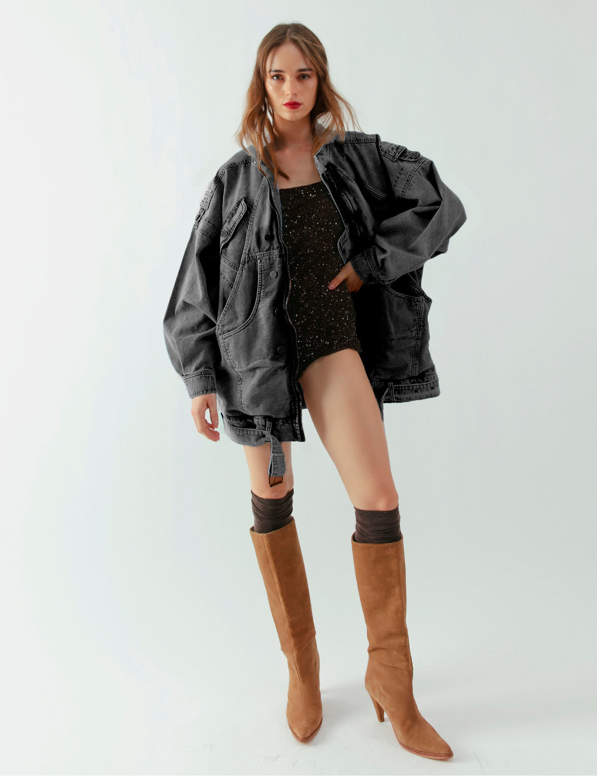 Chaqueta denim York negro