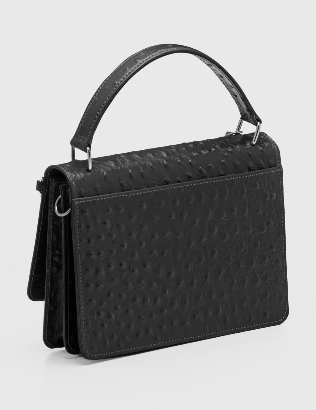 Cartera Inés Avestruz Negro