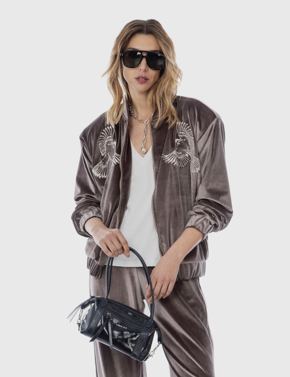 Chaqueta Bomber Velvet Sagrado