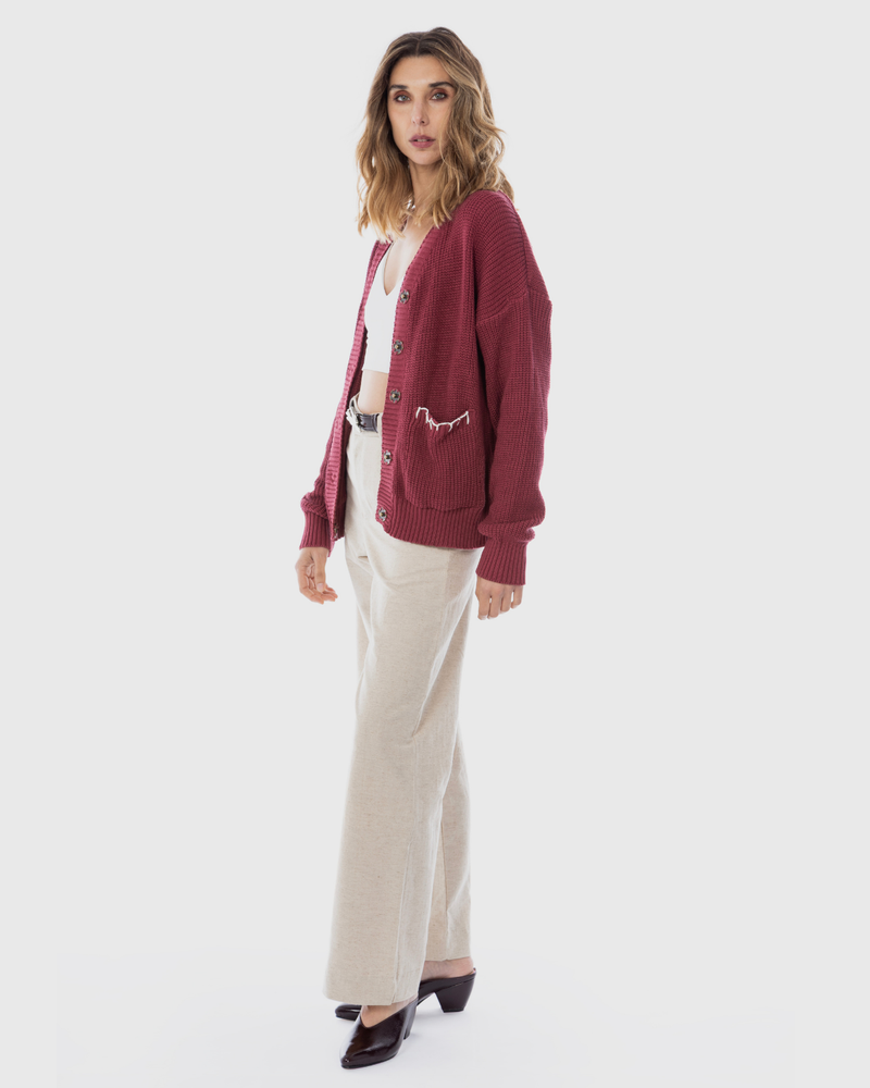 Tejido Algodón Trix Granate