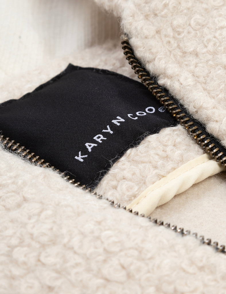 Abrigo corderito Ariel beige