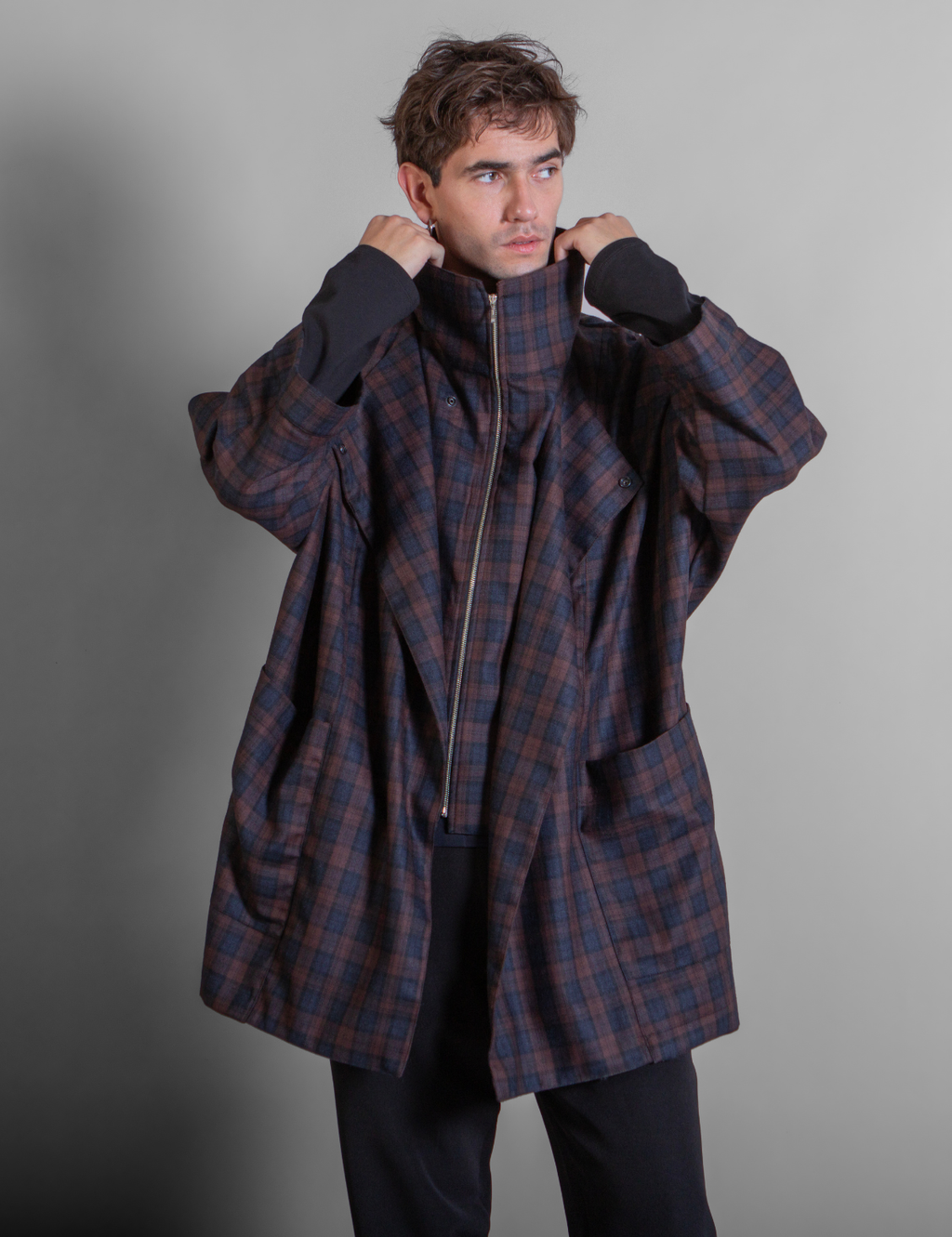 Chaqueta Lana Japo Tartan