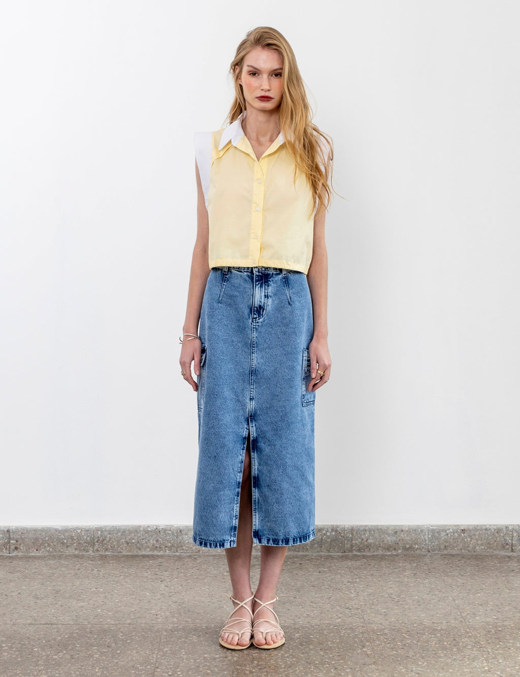 Falda Denim Ninfa Recycled Índigo