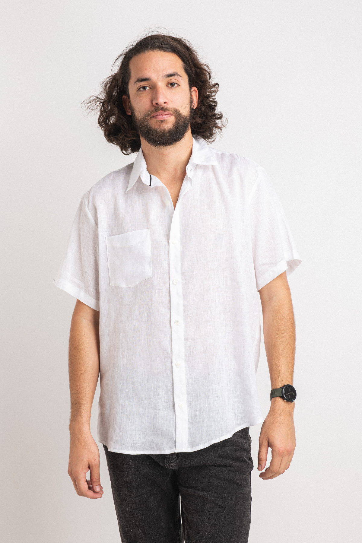 Camisa lino Roy blanco Karyn Coo