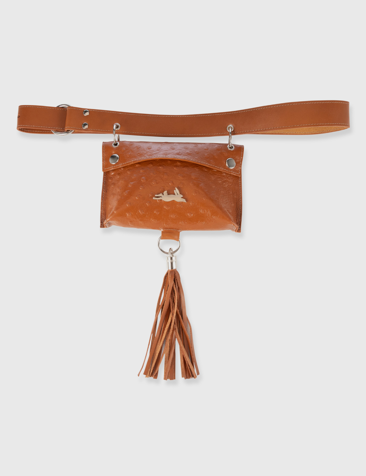 Cinturón Mara Avestruz Caramelo