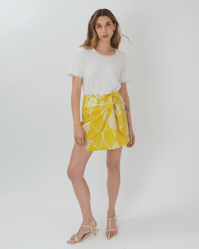 Falda Anakena Premium Hojas Amarillo