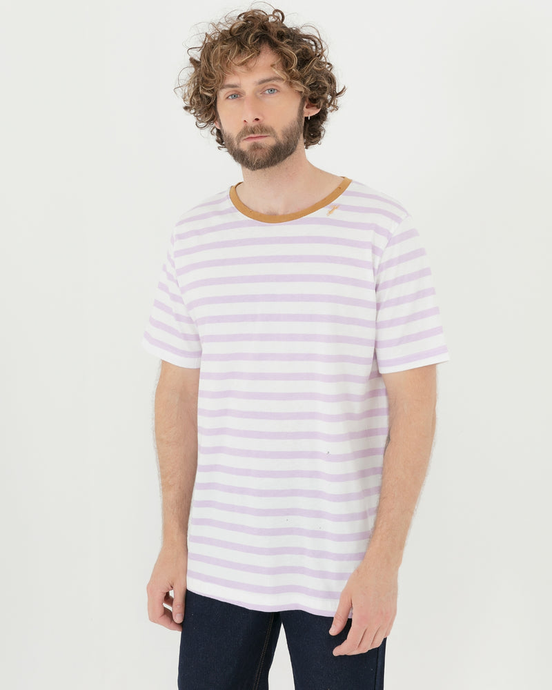 Polera Dylan rayas malva