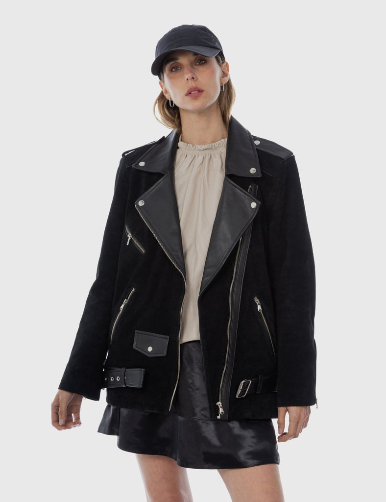 Biker Naomi Oversize Reno Negro